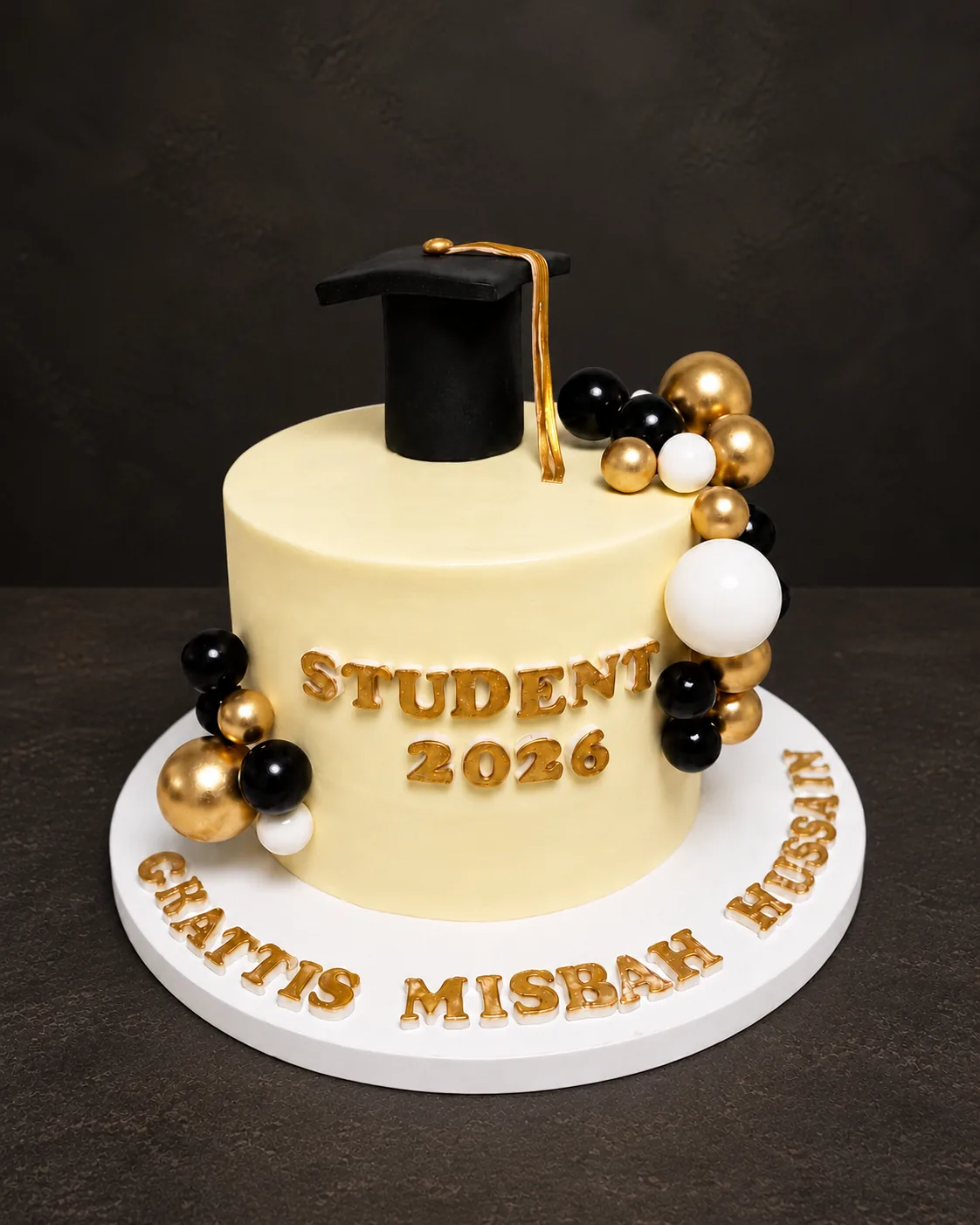 Graduation cake with a cap